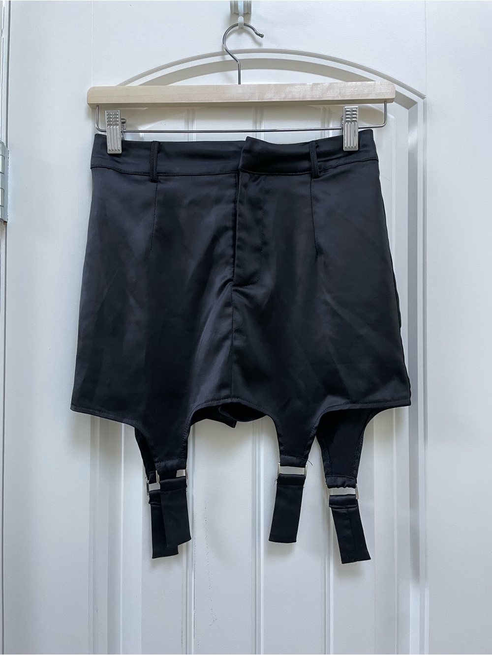 Free & Rose Black Skirt with Garter Straps